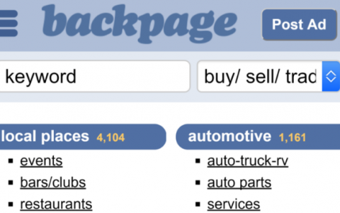 classifieds sites like Backpage