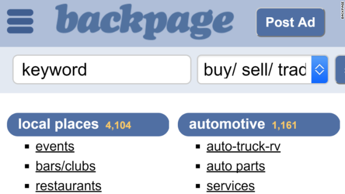 classifieds sites like Backpage